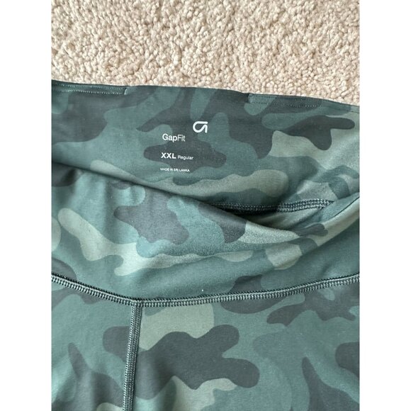 GAP Fit Women's Camo High Rise Bike Shorts Sz XXL NEW - Picture 4 of 5